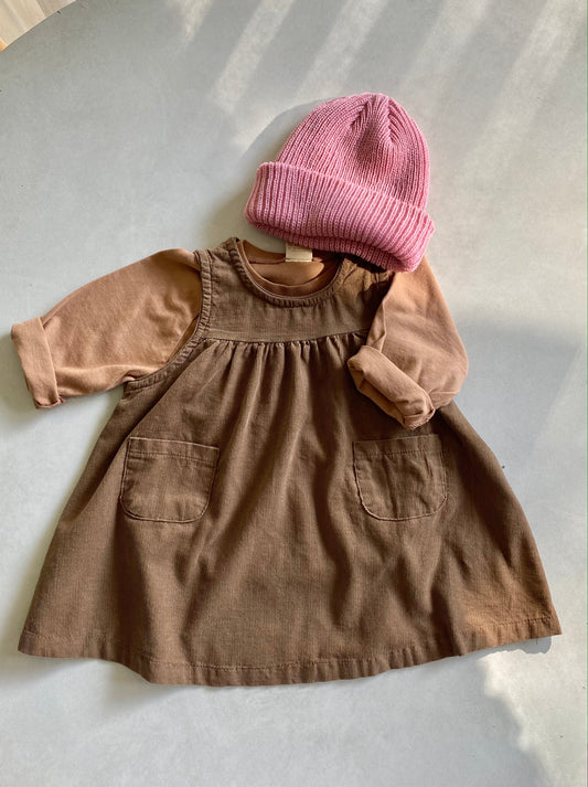 Baby Bella Rib Dress - Brown