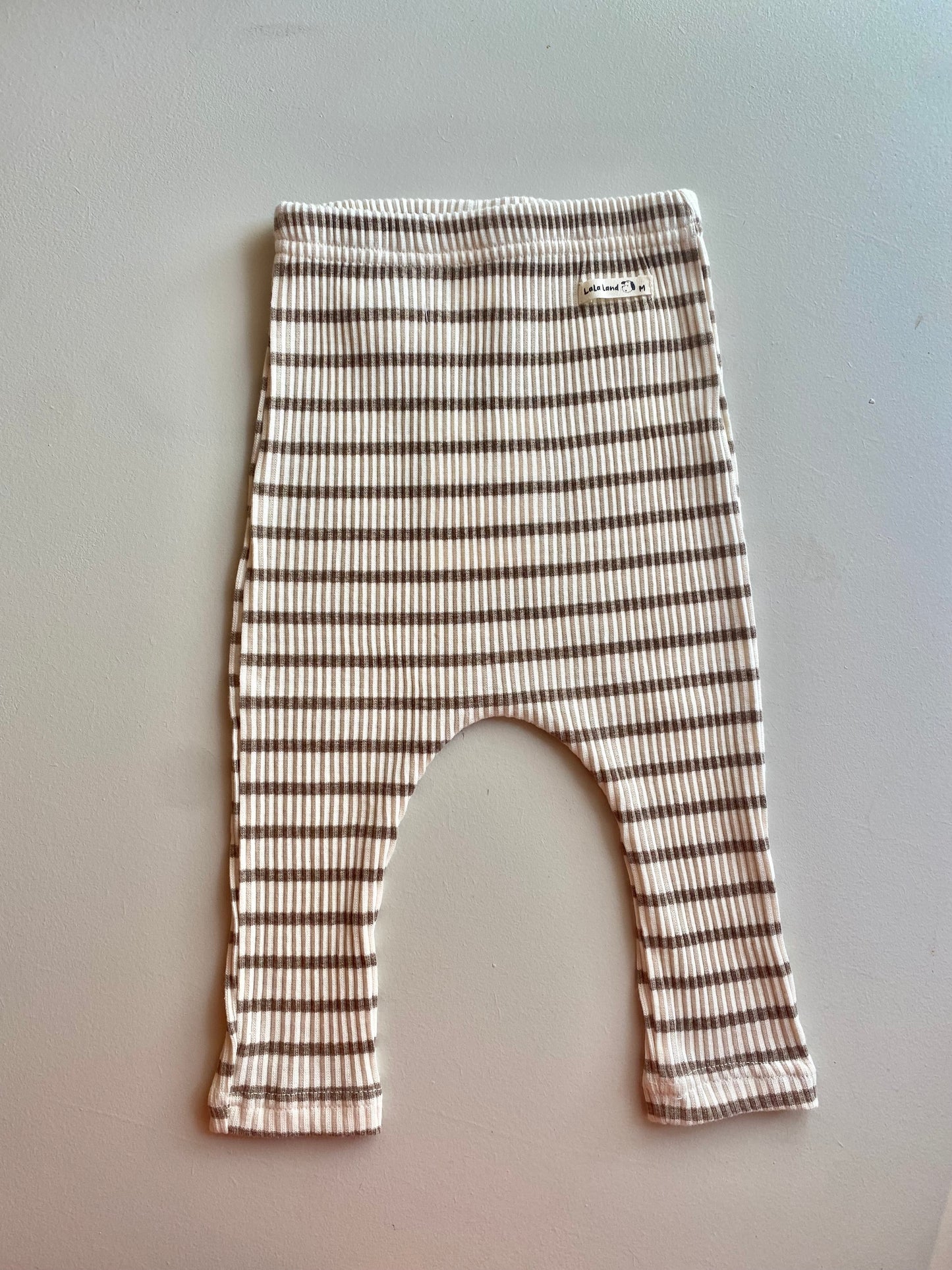 Baby Rib Legging - Brown Stripe