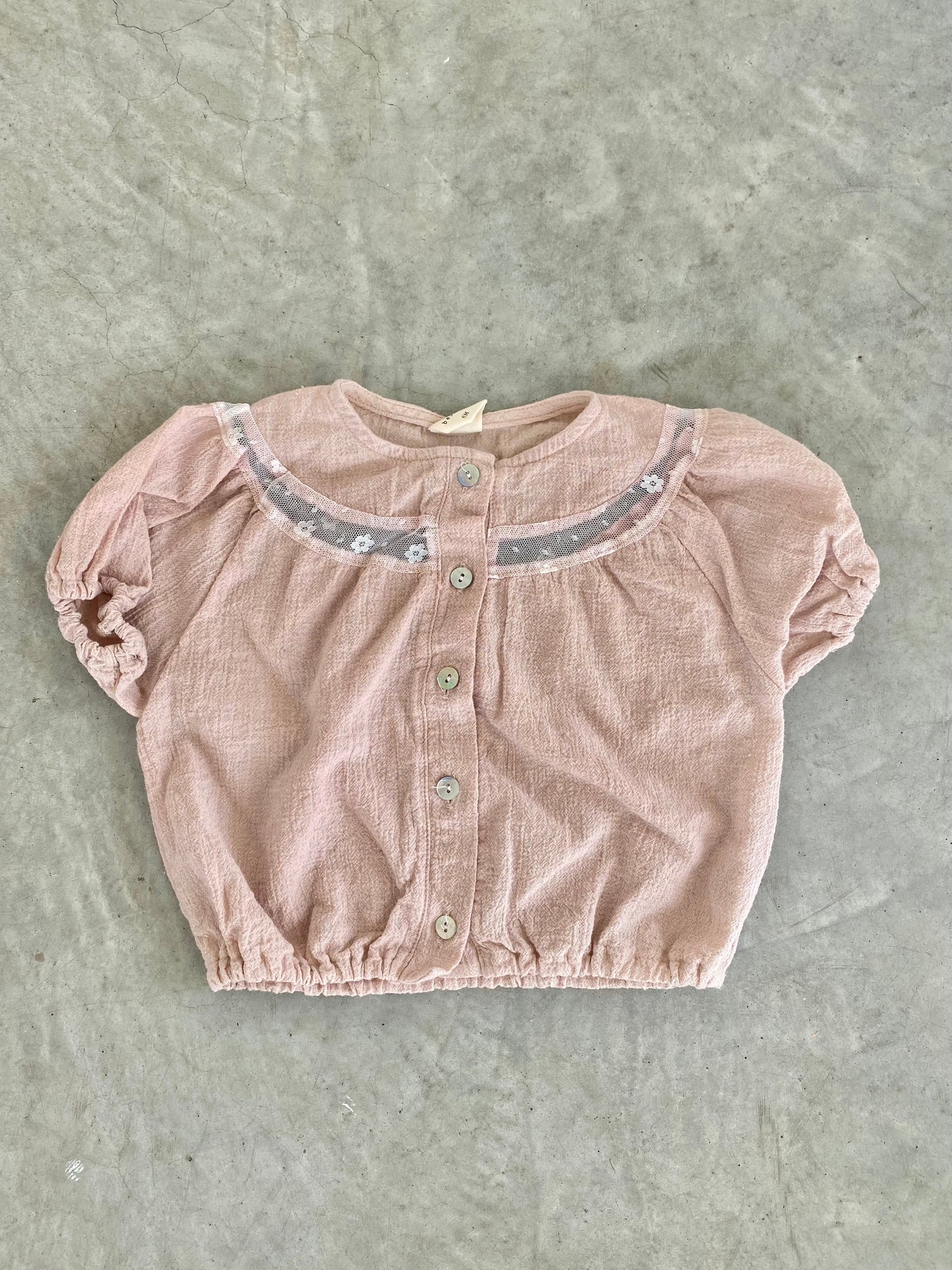 BELLA BABY BLOUSE - DUSTY PINK
