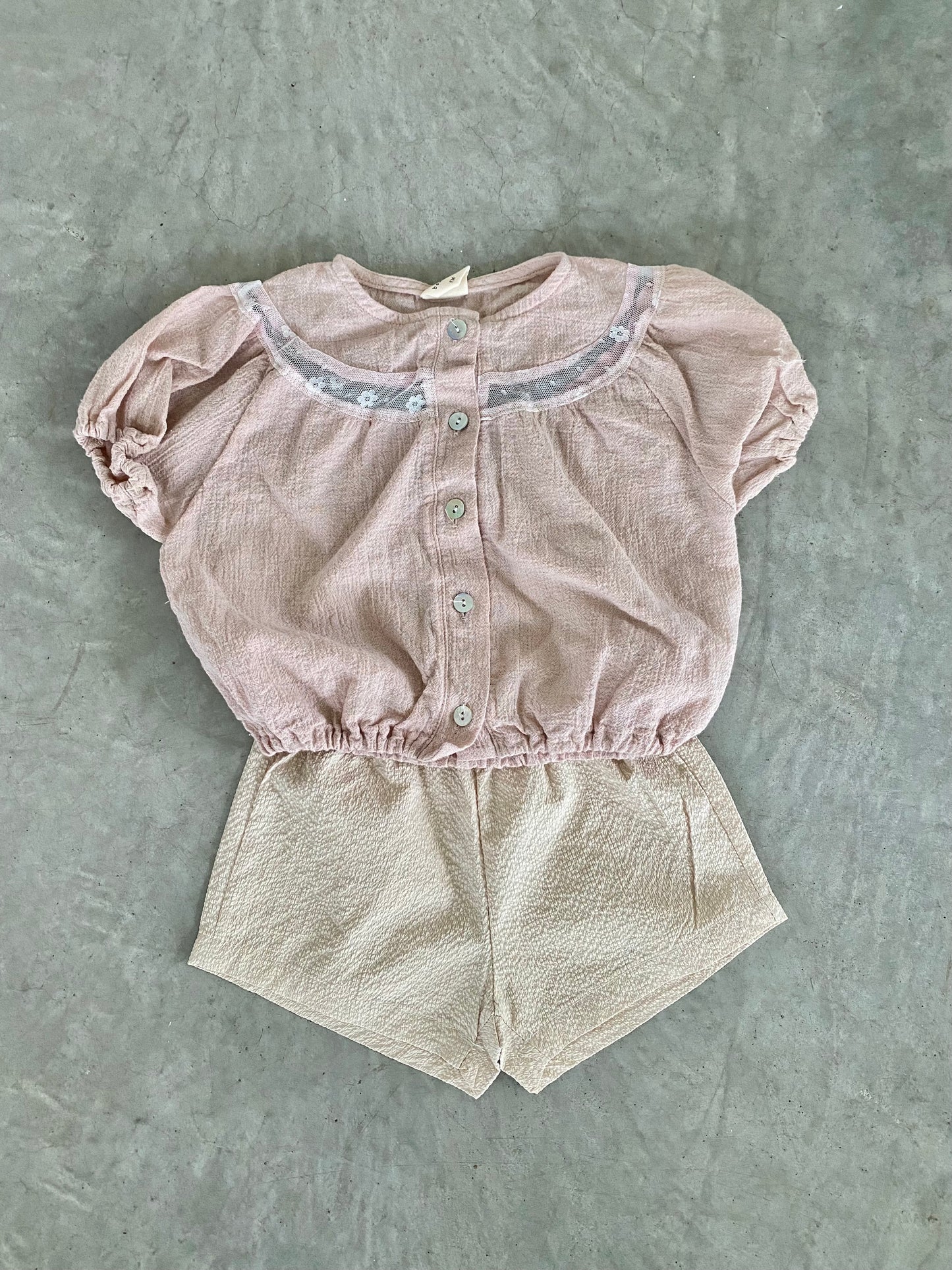 BELLA BABY BLOUSE - DUSTY PINK
