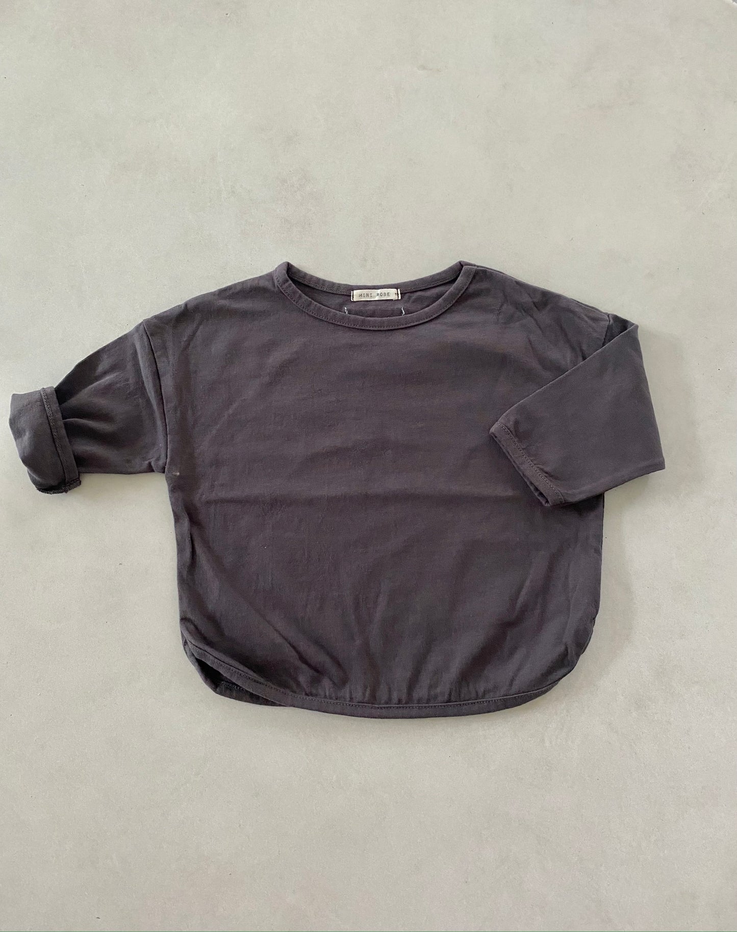Soft Piping Tee - Charcoal